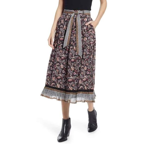 Cleobella Charlie Skirt Lolita Block Print Womens Size XL NWT - Picture 1 of 5